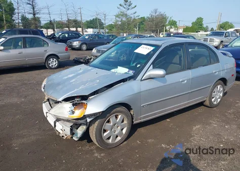 2002 Honda Civic Ex z USA, uszkodzony, nr VIN 2HGES26762H608332